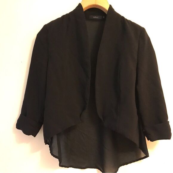 Millau black blazer with Sheer Back - Picture 2 of 8